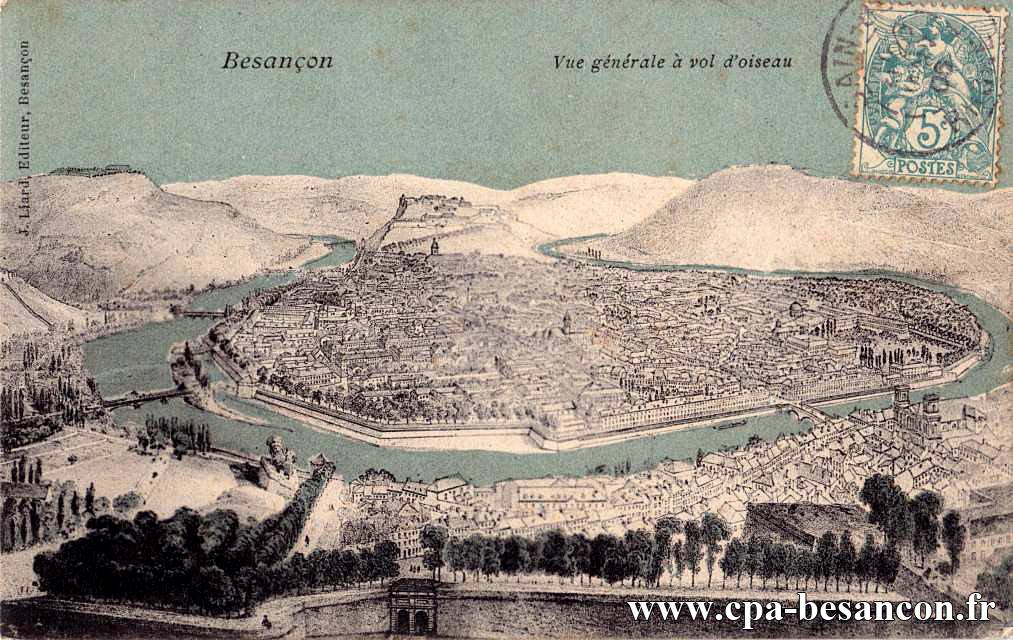 Besançon - Vue générale à vol d'oiseau